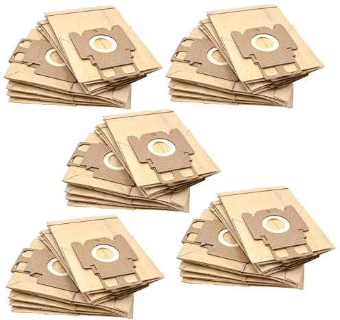 vhbw 50x sacchetto compatibile con Miele S146, S145, S148, S147, S150, S149, S143, S144 aspirapolvere - tipo K 20,9cm x 13cm color sabbia