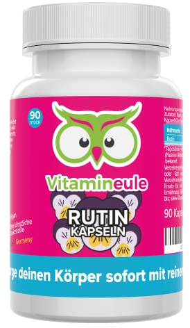 Rutin Kapseln - hochdosiert 500 mg - aus Buchweizen - bioaktiv & vegan - Produktion in Deutschland - echtes Rutin-Pulver - ohne Zusatzstoffe & laborgeprüft - Vitamineule®