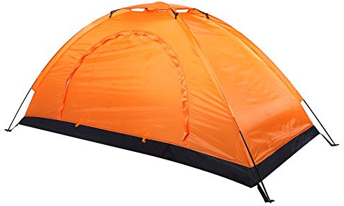 1-Personen-Familien-Kuppelzelt, Familienzelte für Camping, Leichtes Rucksackzelt, Wasserdicht, Winddicht für Camping, Wandern, Bergsteigen, Strandjagd, 78,7 X 39,4 X 39,4 Zoll(Orange)