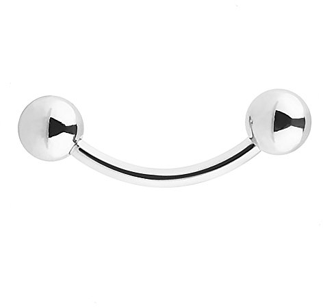 Piercingfaktor Unisex Banane Piercing aus Chirurgenstahl mit Perlen Kugeln Augenbrauen Tragus Helix Lippe Ohr Nase Intim Silber 1,2mm x 8mm x 3mm