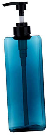 perfk Dispensador de jabón Moderno, Botella de loción, de para baño, Botella de champú, dispensador de detergente para Ropa, dispensador de champú, 1000ml Azul