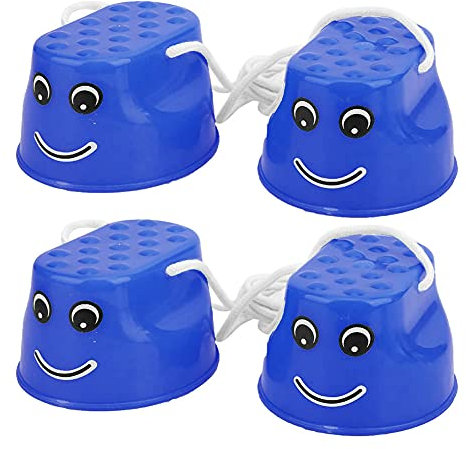 RvSky Walking Bucket Stelzen 2 Paar Kinder Trainings geräte Verdicken Walk Stelzen Schuhe Kinder balancierende Füße Walking Toy(blau)