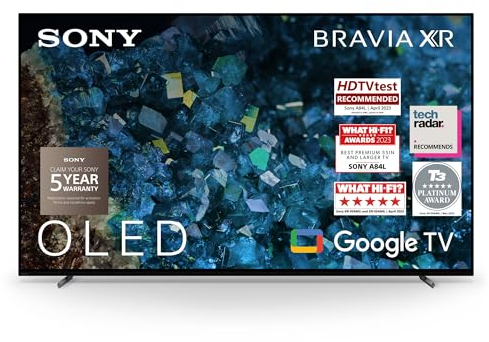 Sony BRAVIA XR, XR-83A84L, 83 Inch, OLED, Smart TV, 4K HDR, Google TV, ECO PACK, BRAVIA CORE, Perfect for PlayStation5, Metal Flush Surface Design, 5 Year Warranty