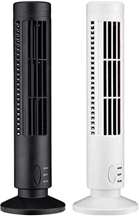 Dubbulon 2 Pièces Ventilateurs Colonne Silencieux, Ventilateur Tour, Refroidissement Oscillant, 2 Modes, Ventilateur sans Lame Portable, Climatiseur Vertical Portable USB pour Bureau, Maison