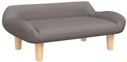 vidaXL Kindersofa, Couch für Kinder, Kindercouch mit runden Kanten, Kindersessel Minisofa Polstersofa Kindermöbel Sofa Kinderzimmer, Taupe Stoff