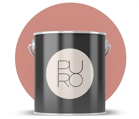 livingwalls PURO Premium Peinture murale c2018 – Peinture de peintre à très haut pouvoir couvrant – Peinture d'intérieur mate de qualité supérieure en rouge – 1 l