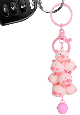 Dubbulon Schwein Schlüsselanhänger,Schlüsselanhänger für Rucksäcke | Stapelbare Tier-Rucksack-Schlüsselanhänger für Kinder, Rucksack-Schlüsselanhänger, Schlüsselanhänger für Geldbö e,