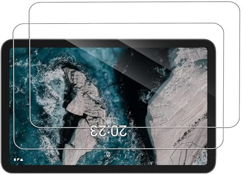 [2 Pack]Tempered Glass Compatible with Nokia T20/Nokia T21/HMD T21 Tablet 10.36 ,Ultra Resistant,Anti Fingerprints,HD Clear,No Bubbles,9H Hardness Protector Film Tempered Glass Film,Transparent