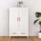 ARKEM Highboard Weiß 70x31x115 cm Holzwerkstoff Highboard Wohnzimmer Esszimmerschrank Wohnzimmer SchräNke Highboard Vintage Buffetschrank