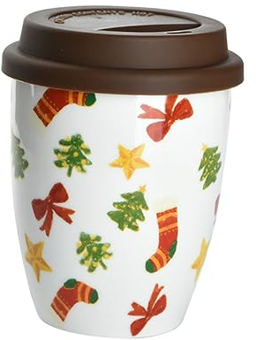 NAMOARLY tazza di caffè elegant cappuccino tazza da tè natalizia tazza di latte per la colazione tazzina da espresso tazza da caffè con coperchio in silicone tazza da bere maniglia