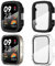 Diruite 4 Packs for Xiaomi Redmi Watch 3 Active/3 Lite Protective Case with Tempered Glass Screen Protector,Hard PC Scratch Resistant Tempered Glass Cover for Xiaomi Redmi Watch 3 Active/ 3 Lite