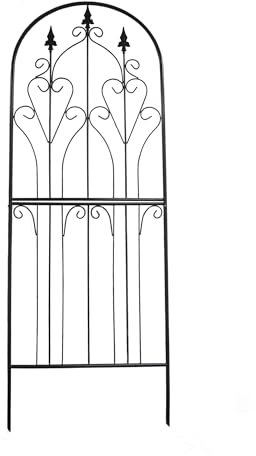 SCENDOR Garden Treillis 180 cm x 65 cm x 1,6 cm Métal Matériau de Haute Qualité Résistant à la Rouille Structure pour Plantes Grimpantes Vignes Fleurs Élégant Jardin Rosiers Vignes