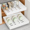 Arthome Expandable Pull out Cabinet Organizer for Kitchen Storage, Slide out Drawers with Adhesive Nano Film, Pots and Pans Organizer 32-52CM W x 42CM D x 7.5CM H,White