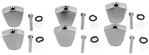 6PCS Gitarre Tuner Maschine Griff Tuning Schlüssel Taste Kopf Metall Gitarre Tuning Peg Taste (Silber)