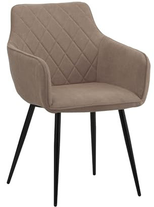 Albatros Esszimmerstühle 1er Set SILA, Braun - Modern und Stilvoll, bequemer Polsterstuhl - Eleganter Küchenstuhl, Stuhl Esszimmer oder Esstisch Stuhl im Retro-Look Stoff