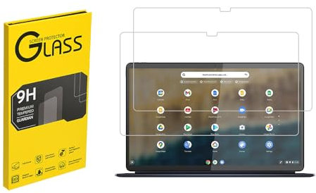 Shunwige Diseñado para Lenovo Chromebook Duet 5 (13.3 pulgadas) Protector de pantalla de cristal templado 9H Anti Scratch HD Clear Bubble Free(2pcs)