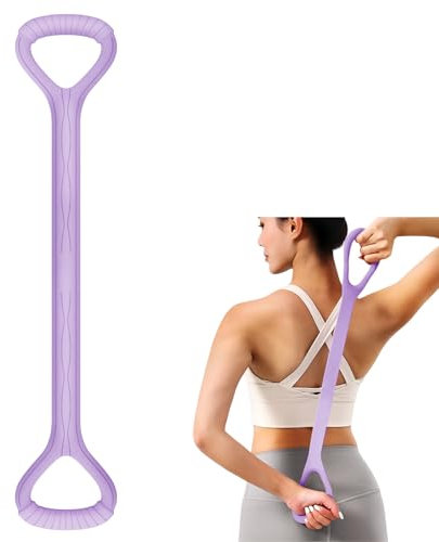 Adorila Widerstandsband, Figur 8, für Männer und Frauen, Fitness, tragbare elastische Seile für Yoga, Pilates (4,5 kg, lila)