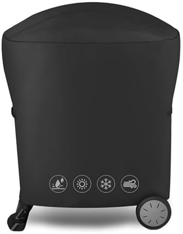 7113 Grill Cover for Weber Q Series, 600D Anti-Fade Compatible with Q100 Q120 Q1000 Q200 Q220 Q2000 2400 Q2200 Q1200 Gas Grills, Fits Weber 50060001 51060001 54060001 Waterproof Anti-Fade Grill Cover