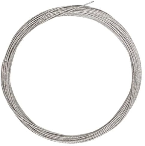 ZEVONDA Cable para Colgar Cuadros - 10 Metros Acero Inoxidable Cuerda Trenzada 1 mm Cable de Metal Cuerda para Marco de Fotos, Obras de Arte, Reloj