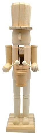 Tyinerc Casse-Noisette inachevé en Bois inachevé - Casse-Noisette en Bois à Peindre - Figurine de Table créative - Décoration de pour et Filles à Peindre