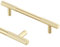 Druvlium Gold Kitchen Handles 10 Pack 128mm Hole Spacing Knurled Gold Cupboard Handles, Gold Wardrobe Handles and Gold Handles for Drawers