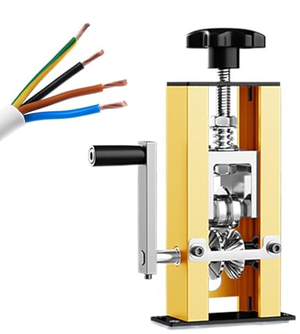 Nybhyjka Abisoliermaschine – Manuelle/elektrische Abisolierzange – 1–25 mm Abisolierzange mit Handkurbel oder Bohrmaschine angetrieben, für Männer und Frauen