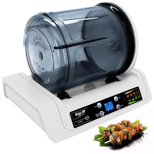 JJENXYYDS Tumbler-Marinator, kommerzielle Vakuum-Tumbler-Mariniermaschine, Vakuum-Tumbler-Marinator für Fleisch und Gemüse, Hamburger-Beize Maschine, 5 l Fassungsvermögen, für Zuhause, Restaurants