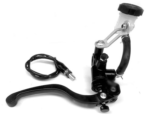 Maneta Embrague Moto,Motocicleta Maneta de Freno Universal 17,5 mm Adelin PX1 Bomba de embrague de freno de motocicleta Cilindro maestro Manija de palanca Bomba de freno Apta for uso for Yamaha Kawasa