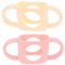 TOYANDONA 2pcs Bottle Handles Soft Silicone Grip for Wide Neck Feeding Cups Ergonomic Design for Self Feeding Compatible with Dr Brown Safe Comfortable for Boy Girl