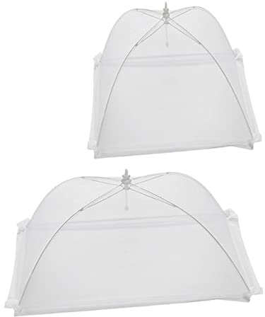 MOLUCKFU Polyester Mesh Lebensmittelabdeckung mit Stahlrahmen 2 Stück