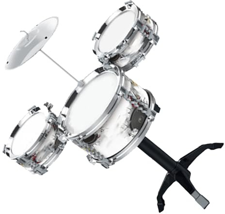 Naroote Drum Toys, Musical Toy Drum Set Konzentrierte Trommeln Glatte Bildungskanten für Jungen zu Hause (Black)