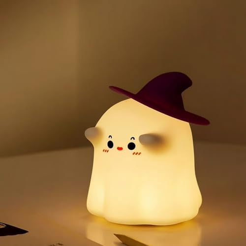 Fanimyholy Zauberer Nachtlicht Kinder, Silikon Nachtlicht für Kinder, Nachtlampe Baby Nachtleuchte, 7 Farben Zauberer Nachtlicht, Über USB Aufladbar, Soft-Touch-Oberfläche, Sanfte Beleuchtung