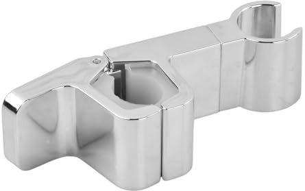 Duschkopfhalterung für Duschstange 24–34 mm, Verstellbar Duschhalterung ohne Bohren, Universal Brausehalter für Handbrause, Drehbarer Duschkopfhalter Ersatz Halterung Duschstange