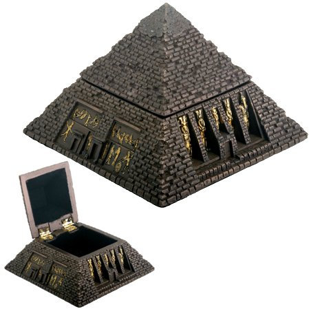 Ägyptische kleine Bronze-Pyramide Schmuckdose Ägypten Schmuckbehälter