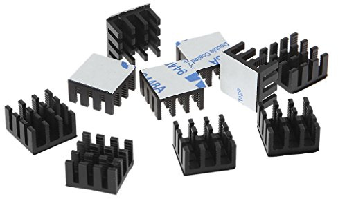 Chiic 10-teiliges Aluminium-Kühlkörper-Set für Computer, elektrische Anlagen, schwarz.