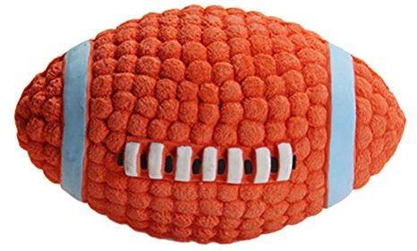 BESTOYARD Pet Dogs Gummi Spielzeug Sound Squeaker Rugby Bälle Spielzeug für Hund Welpen Zähne Trainingsbedarf