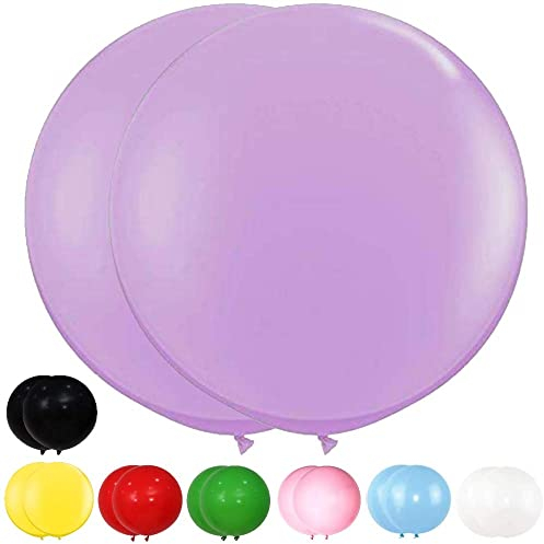 DIWULI XXL Lila Luftballons - 2 Stück Riesen-Ballons