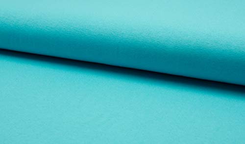 Elastik Viskose Jersey uni 0,5 m - TOP Quallität - 300g/lfm- Öko-Tex - Meterware (Aqua 401)