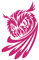 kleb-Drauf | 1 freche Eule | Pink - matt | Autoaufkleber Autosticker Decal Aufkleber Sticker | Auto Car Motorrad Fahrrad Roller Bike | Deko Wrapping Tuning Styling Stickerbomb