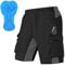 VAYAGER MTB Hose Herren Kurz Radhose, 3D Gepolstert Fahrradhose Mountainbike Fahrrad Shorts für Herren, Schnelltrocknende Outdoor Radlerhose MTB Bike Shorts(Black-M)