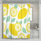 Chickw1 Duschvorhang Wasserdicht, Anti-Schimmel Badvorhänge aus Polyester Waschbar mit 12 Duschvorhangringe Dusche in Badezimmer Vorhänge- 3D Saure Zitrone Drucken (Pflanzenblätter,180x180cm)
