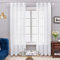 Deconovo Tende Soggiorno Moderne 2 Pezzi Trasparenti in Voile per Cameretta Bambini Interni 140x260 CM Bianco