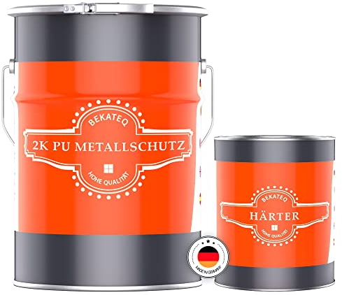 BEKATEQ LS-720 2K PU Metallschutzlack in 2,5kg Transparent glänzend innen außen - Rostschutzfarbe, Metalllack, Metallfarbe für Metall, Stahl, Zink, Alu