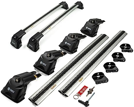 Turtle AIR3 | Dachgepäckträger Dachträger | Kompatibel mit Nissan X-Trail (T32) 2013-2022; Dient der Montage von Dachboxen, oder Dachfahrradträger, Leiter | Robuste Konstruktion aus Aluminium