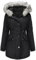 Vancavoo Damen Winterparka Mantel Winterjacke Parka Daunenmantel Herbst Winter Warm Kunstfellkragen Kapuzenmantel mit Tasche,Schwarz M