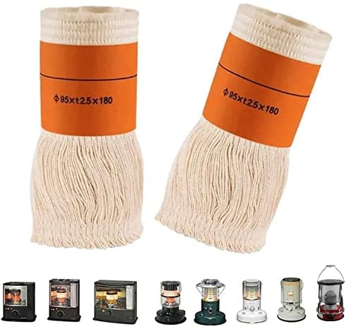 ZYLEDW 180 mm Ersatzdocht für Petroleum Heizung, Docht für Petroleumofen für Innenräume, Effizienter Dochte Camping Heizung Kochen Petroleum Ofen Indoor Petroliumheizer Dochte (Color : 2pcs)