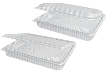CF CARTA INGROSSO E DISTRIBUZIONE Cofanetto Fresh Box 250g – 200 pezzi, vaschetta rettangolare in plastica pet (Coperchio piatto)