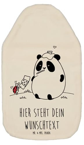 Mr. & Mrs. Panda Personalisierbare Wärmflasche Panda Gute Besserung - Weiß