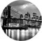 murando runde Fototapete selbstklebend New York City 230x230 cm Tapeten Wandtapete XXL Moderne Wanddeko Design Wand Dekoration Wohnzimmer Schlafzimmer Büro Flur Stadt Nacht USA Skyline