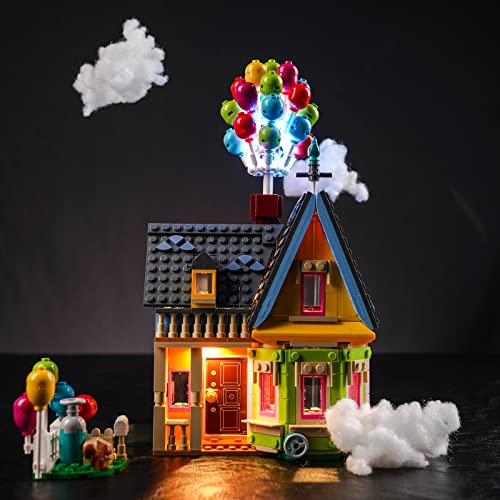 LocoLee Led Licht Set Kompatibel mit Lego Carls Haus aus Oben, Led Beleuchtungs Set Compatible with Lego 43217 Disney and Pixar Up House Carls Haus - Nur Lichter Set, Kein Modell